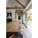 preview thumbnail 8 of 32, Farmhouse Dining Chairs Organic Round Arms Y-back Wood with Woven Black Seats For Kitchen Hotel Restaurants (Set of 2)