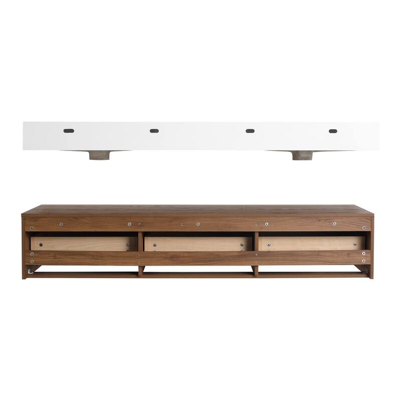 Malwee 30"/60" Floating Bathroom Vanity, Wall Mounted Bathroom Vanity with Single/Double Sink and Soft Close Drawers