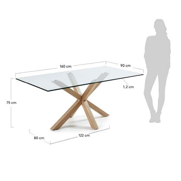 Arya Tempered Glass Dining Table Clear Bed Bath & Beyond 36043008