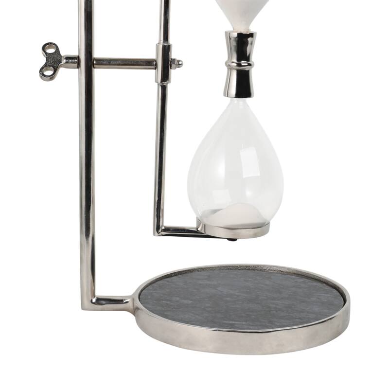 Metal Modern Hourglass Base Side Table - 23 in. - 16" x 16" x 23"