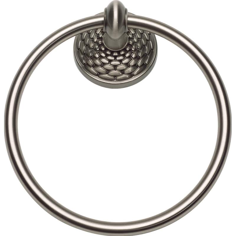 Atlas Homewares Mandalay Collection 6-3/4 Inch Round Towel Ring - Brushed Nickel