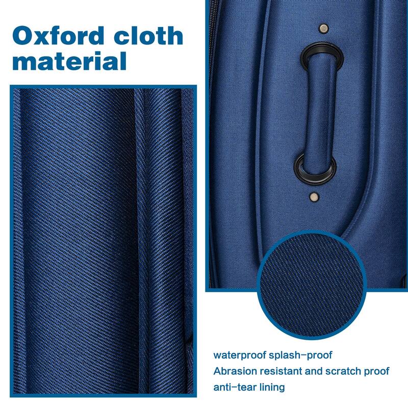 SoftshellLuggage Expandable 4 Piece Set Suitcase Softside Lightweight Luggage Travel Set