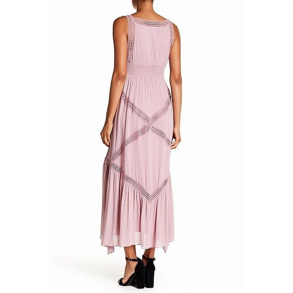 max studio crochet lace maxi dress