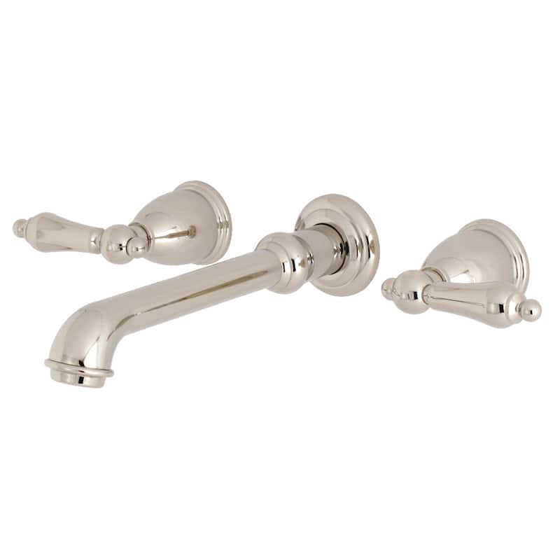 Kingston Brass English Country 3-Hole Wall Mount Roman Tub Faucet - Polished Nickel