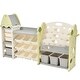 preview thumbnail 15 of 26, Multi-Functional Kids Toy Storage Organizer Furniture Set with Bins and Bookshelf - 72.8”L x 17.3”W x 43.3”H