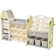 preview thumbnail 19 of 29, Kids Bookshelf Toy Storage Organizer with 17 Bins and 5 Bookshelves