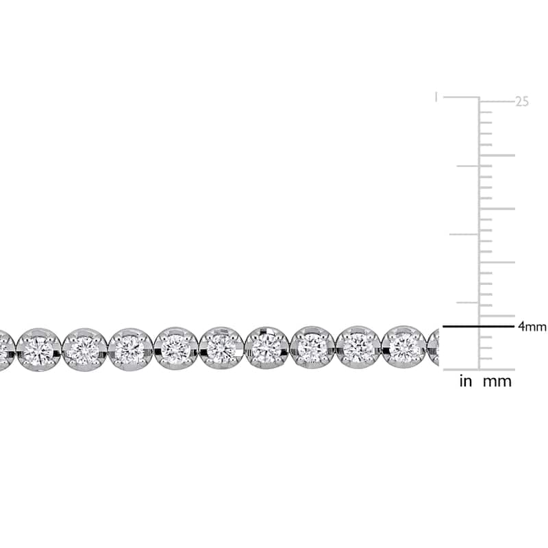 Miadora 14k White Gold Diamond Tennis Bracelet 1 1/3 to 6 1/10ct TDW