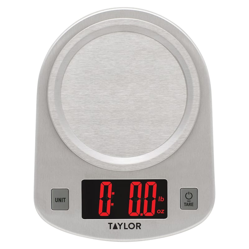 Taylor Stainless Steel Digital Kitchen Scale - 11 pound capacity - 11 pound capacity