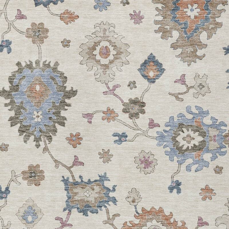 HomeRoots Floral Transitional Rectangle Outdoor Rug