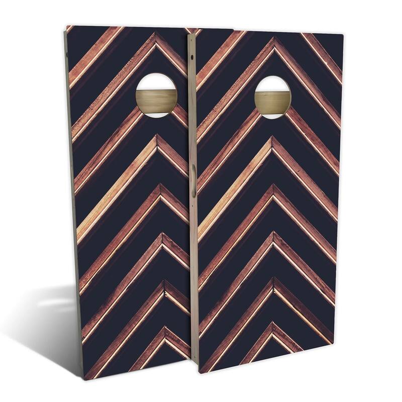 Country Living Angled Plank Outdoor Cornhole Board Set - Backyard 2x4 - NO Accessories