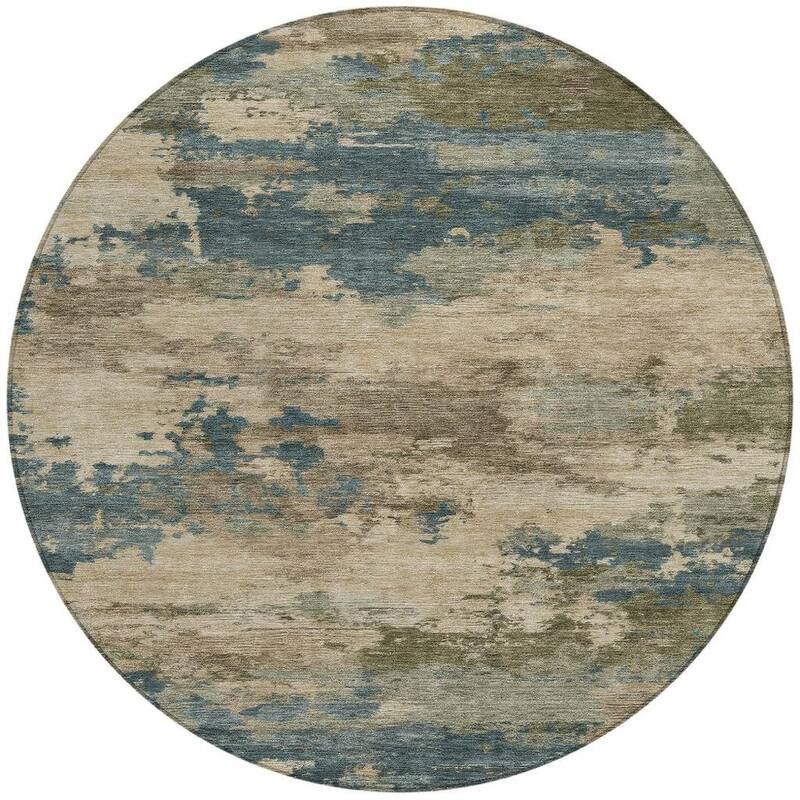 HomeRoots Abstract Transitional Rectangle Outdoor Rug