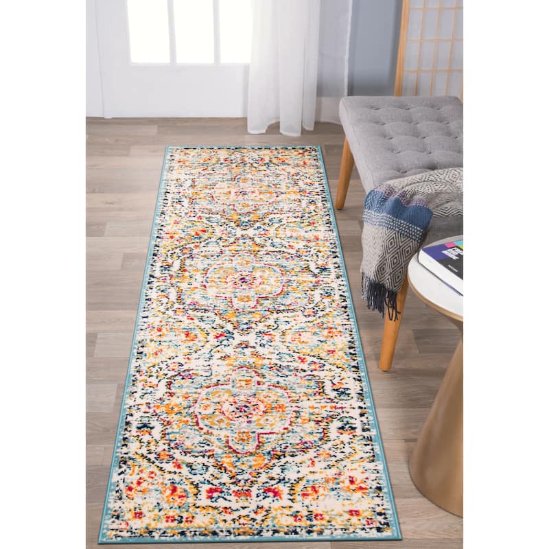 The Curated Nomad Sunset Distressed Vintage Bohemian Rug