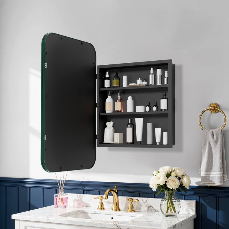 Dovelina Medicine Cabinet Wall-Mounted Cabinet with Magnetic Doors - 29.9*19.7