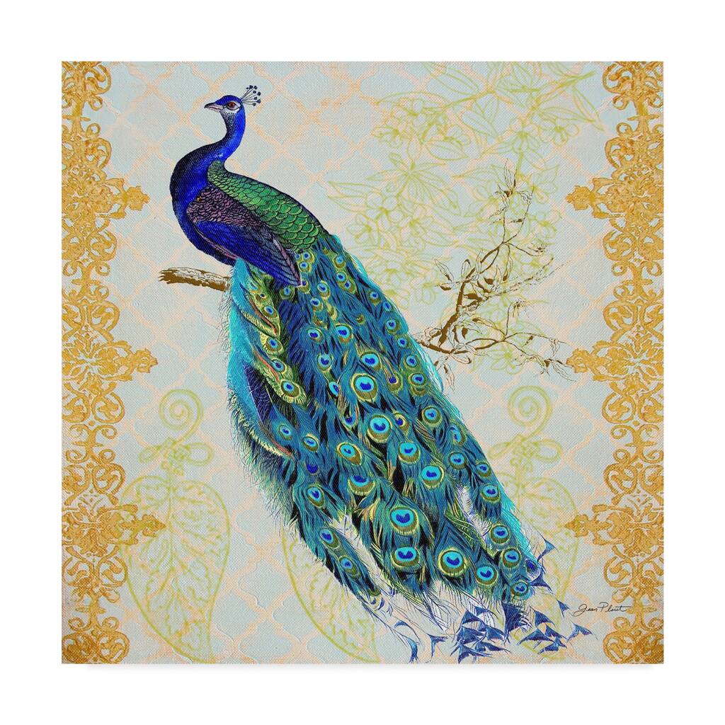 Jean Plout 'Beautiful Peacock' Canvas Art