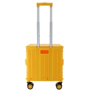 Jiallo Foldable Utility Crate with 360° Spinner Wheels & Telescopic Handle (Orange Color) - 15.75x13.77 - Bed Bath & Beyond - 37122506