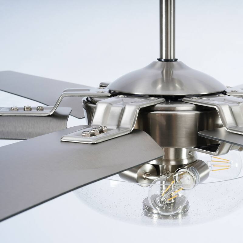 70-inch Brushed Nickel Modern 6-Blade Windmill Ceiling Fan with Remote