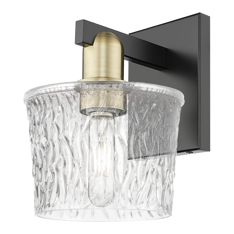 Innovations Lighting 716-1W-11-7 Niagara Sconce Niagara 11" Tall Wall - Black Antique Brass / Clear