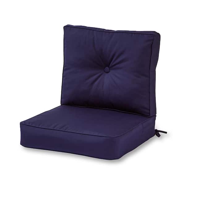 Deltaville Sunbrella Deep Seat Outdoor Cushion Set by Havenside Home - Navy