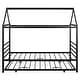 preview thumbnail 11 of 10, Twin Metal House Kids Bed with Trundle, Durable Frame and Modern Design, Black