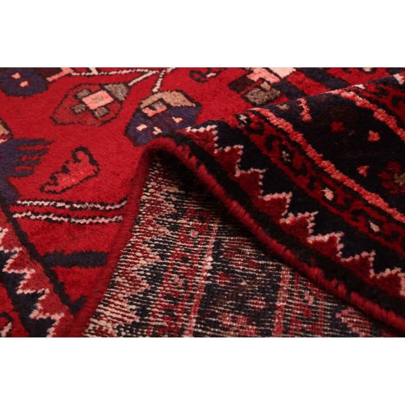 ECARPETGALLERY Hand-knotted Andelz Red Wool Rug - 3'5 x 10'2