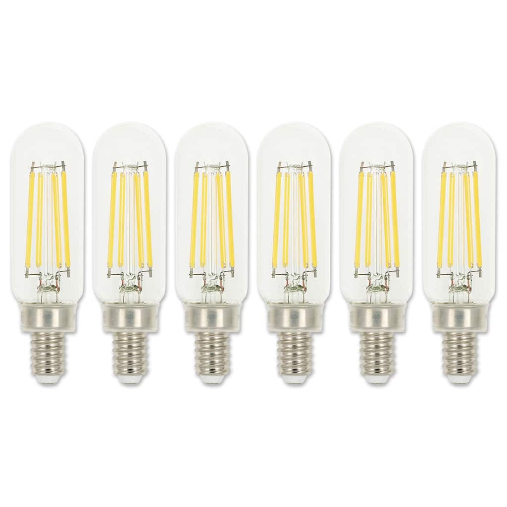 Westinghouse Lighting 5 Watt (60 Watt Equivalent) Clear T8 Dimmable Filament LED Light Bulb, Candelabra Base, 6 Pack - 6-Pack