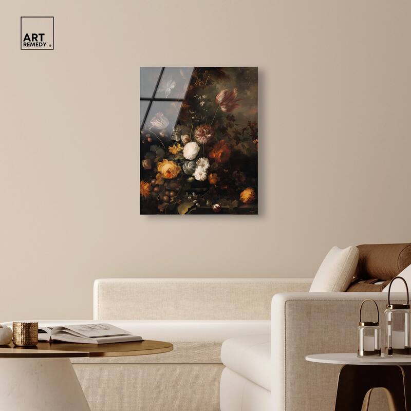 Shadowed Petal Secrets II Acrylic by Art Remedy, Ready to Hang