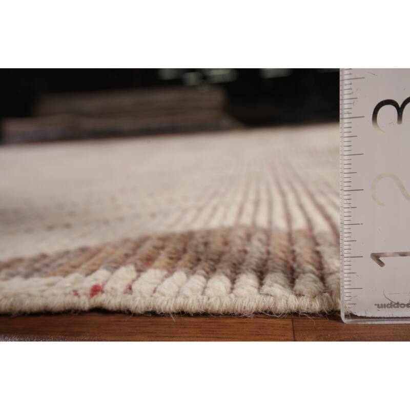 Earth Tone Moroccan Oriental Large Area Rug Handmade Wool Carpet - 9'7"x 13'9"
