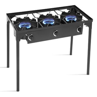 Shop Goplus Portable Propane 225 000 Btu 3 Burner Gas Cooker