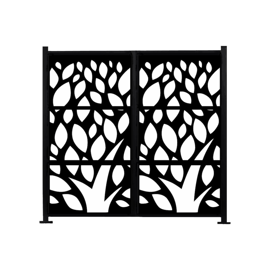 HighlanderHome Freestanding Modular Metal Privacy Screen, 6FtX 8Ft