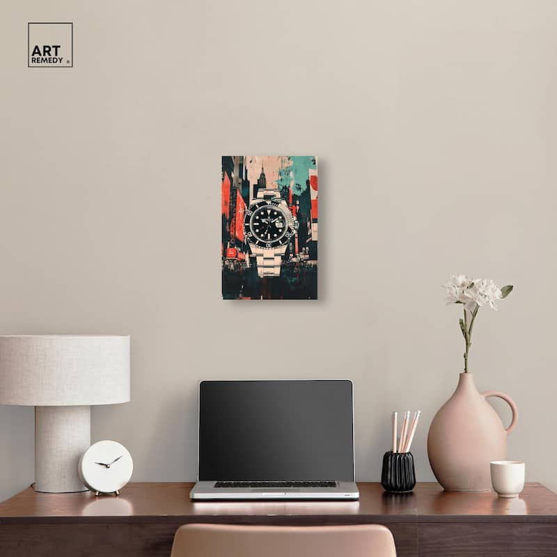 Cityscape Watch Canvas by Art Remedy, Gallery Wrapped