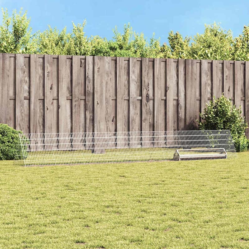 vidaXL Chicken Cage Silver in Galvanised Steel - Silver-171.65