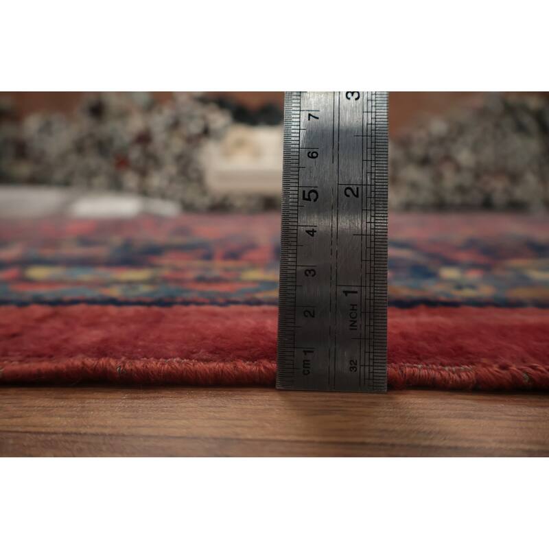 Hand Knotted Oriental 100% Wool Carpet Traditional Floral Pink Sarouk Area Rug - 13' 3'' X 10' 3''