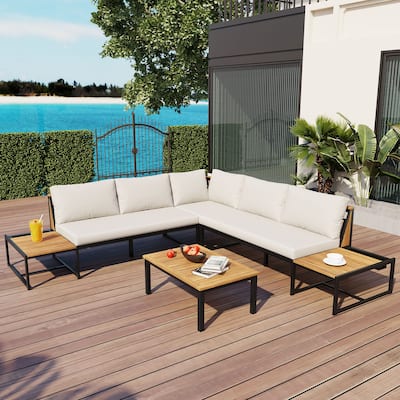 Sleek and Modern 4-Piece Patio Furniture Set by Leisure Zone