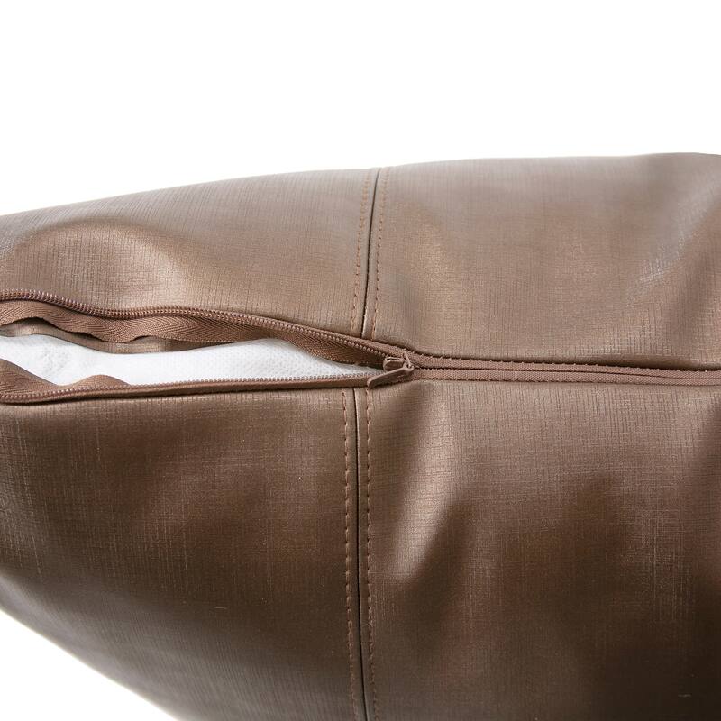 Allan Andrews Metallic Faux Leather Luxe Throw Pillow