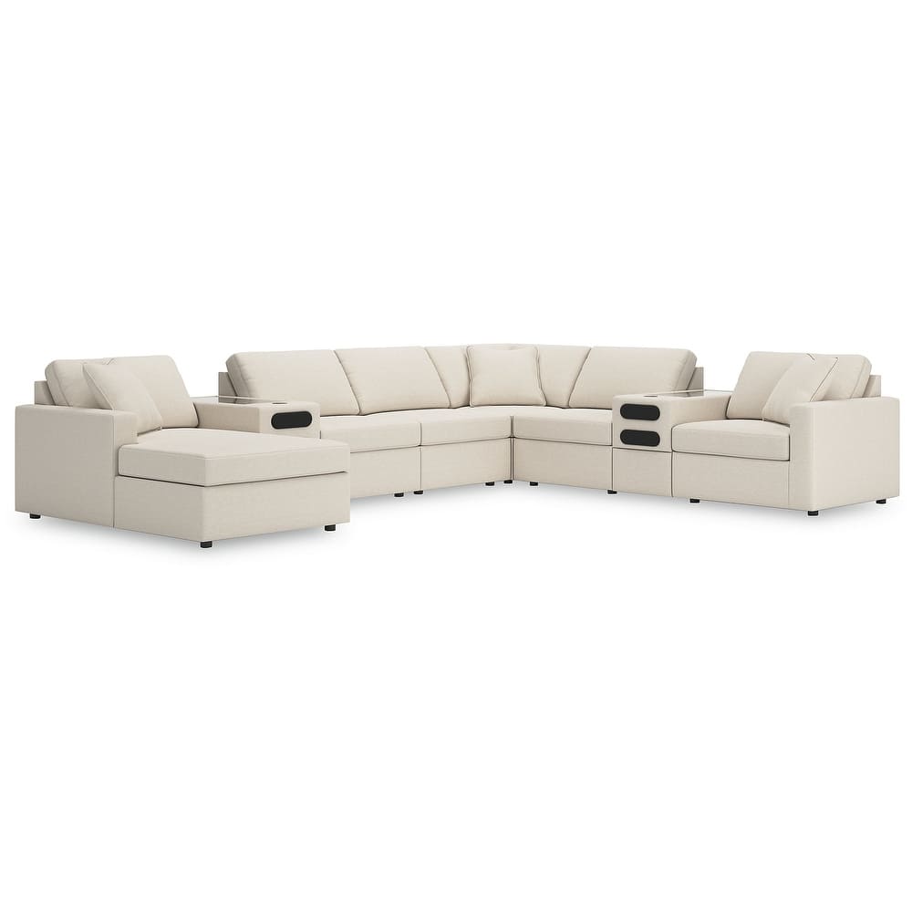 Signature Design by Ashley Modmax 8-Piece Sectional with Chaise and Audio Consoles - 157" W x 124" D x 36" H