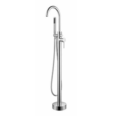 Lago Free Standing Bathtub Filler/Faucet w/ Handheld Showerwand - N/A