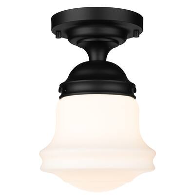 Vaughn 1 Light Flush Mount - Matte Black