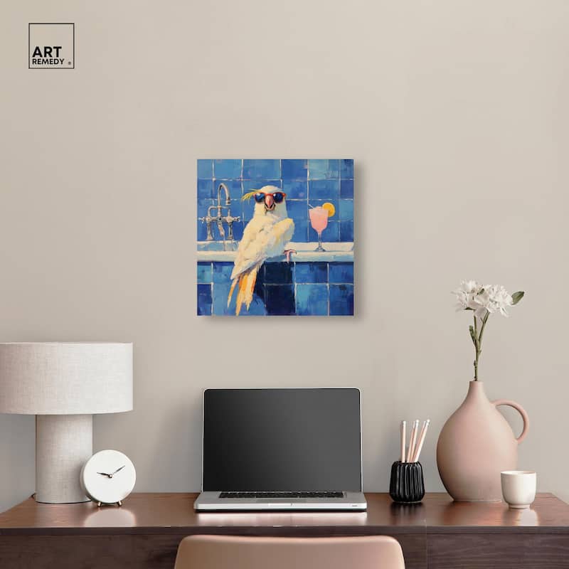 Relaxing Bird Canvas by Art Remedy, Gallery Wrapped