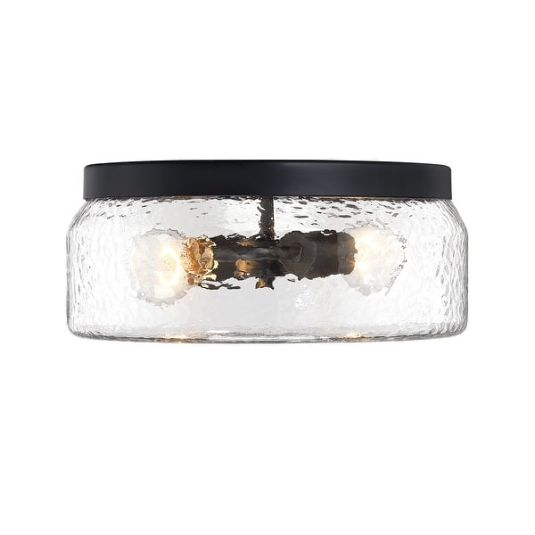 slide 2 of 7, Designers Fountain D323M-FM Rose Marie 2 Light 13" Wide Flush Mount Matte Black