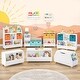 preview thumbnail 8 of 10, RiverRidge Kids Catch-All Wall Bookshelf with 2 Toy Storage Cubbies and 3 Wooden Hooks for Playroom, Nursery - White