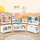 preview thumbnail 7 of 5, RiverRidge Kids Playroom Catch-All Game and Toy Storage Organizer Box with Side Bookshelves - White