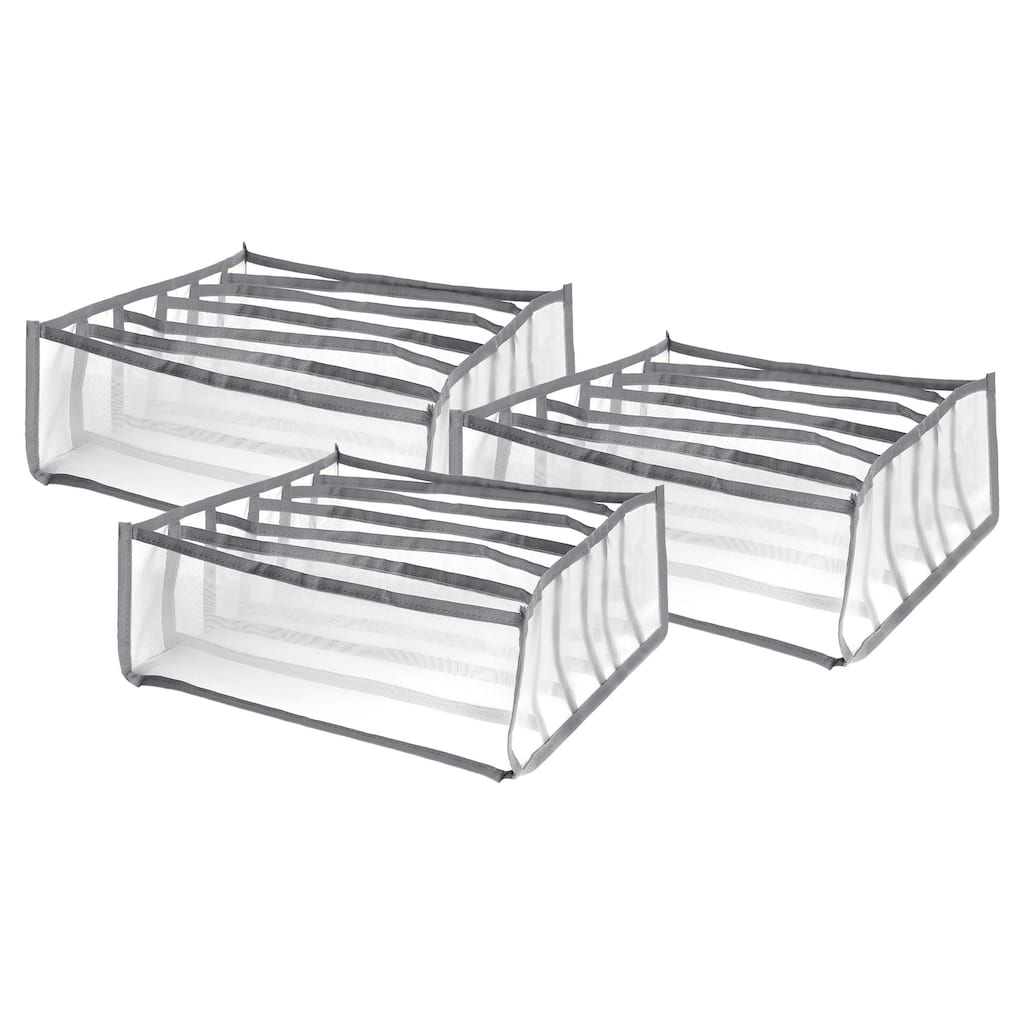 3pcs Foldable Drawer Organizer Closet Storage Box For Underwear Bra - 12.60" x 12.60" x 4.72"