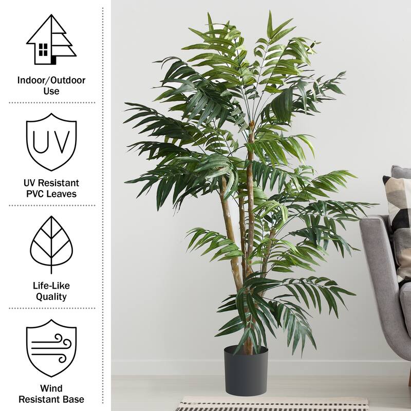 5 Foot Artificial Tropical Potted Palm Tree