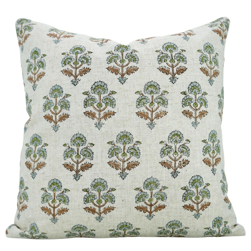 Fabdivine Pillow Cover Natural Home Style Fall Decor Block Print, Traffic Light