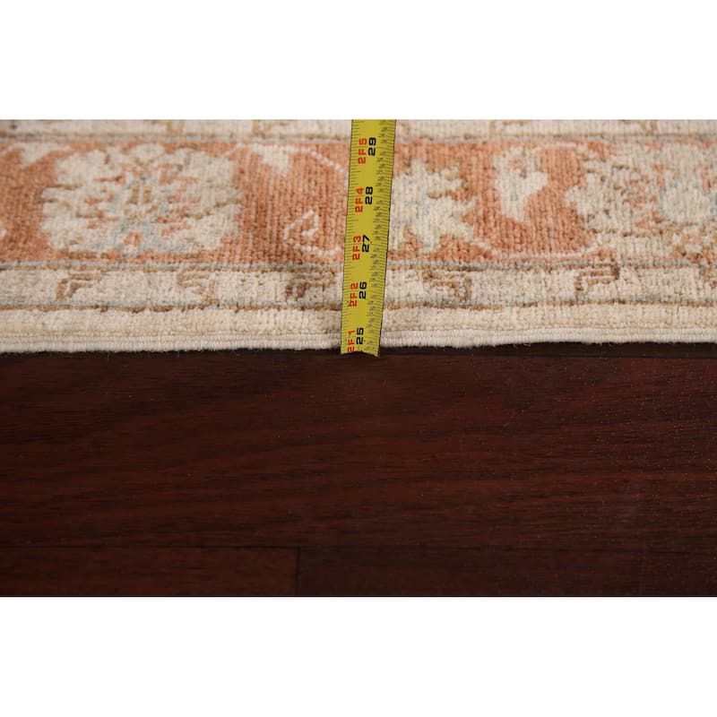 Vegetable Dye Floral Peshawar Chobi Oriental Wool Runner Rug Handmade - 2'9" x 9'10"