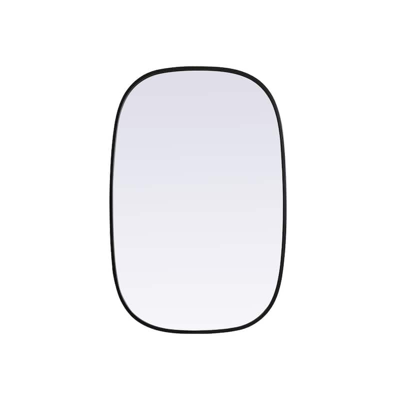 Indigo Home Metal Frame Oval Mirror 24x36 Inch