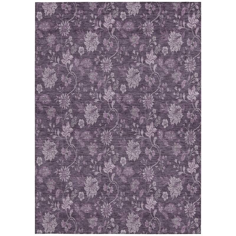 HomeRoots Floral Transitional Rectangle Outdoor Rug
