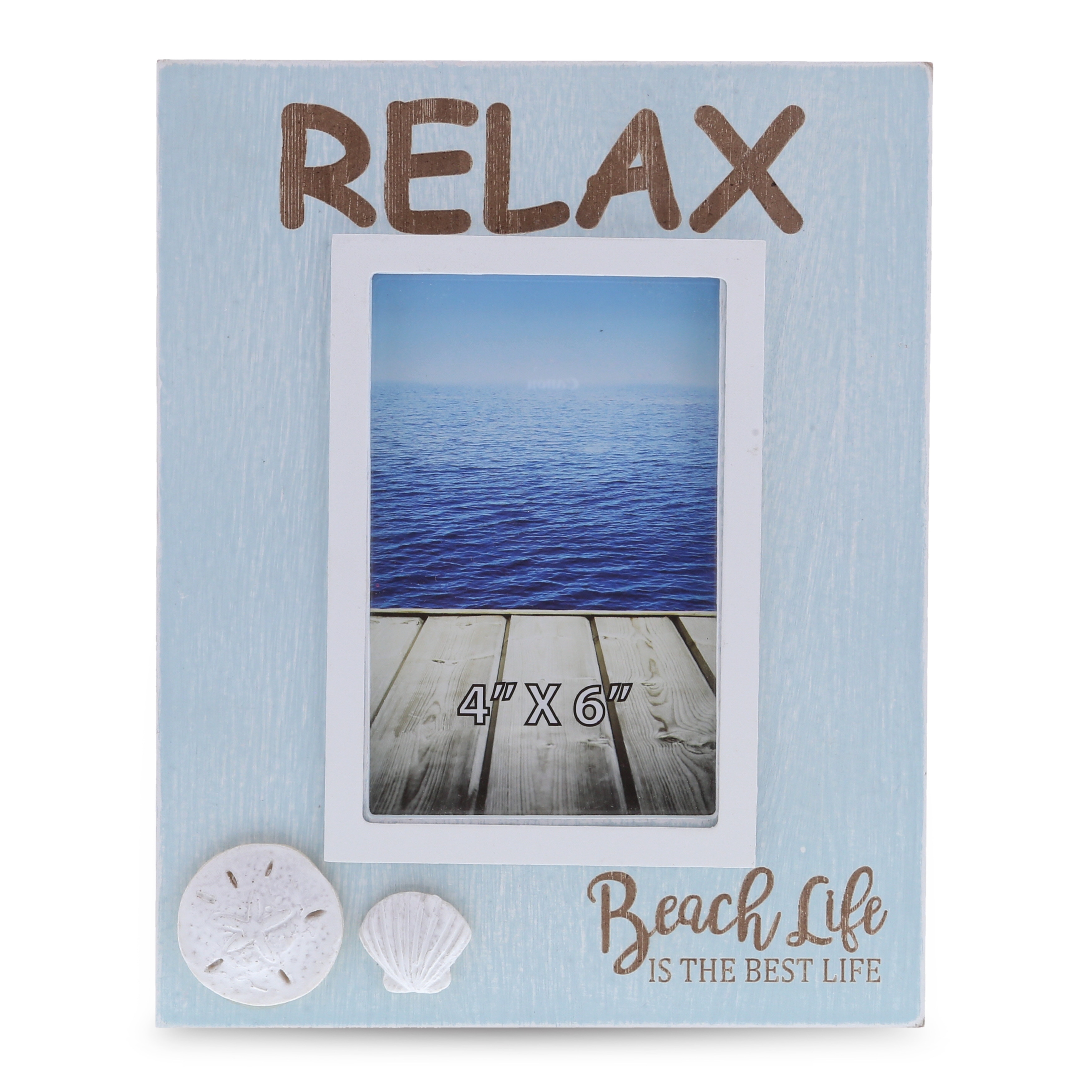 CoTa Global Blue Lagoon Relax Nautical Picture Frame with Easel Stand -  9.9L x 7.9W x 0.5H - Bed Bath & Beyond - 35820241