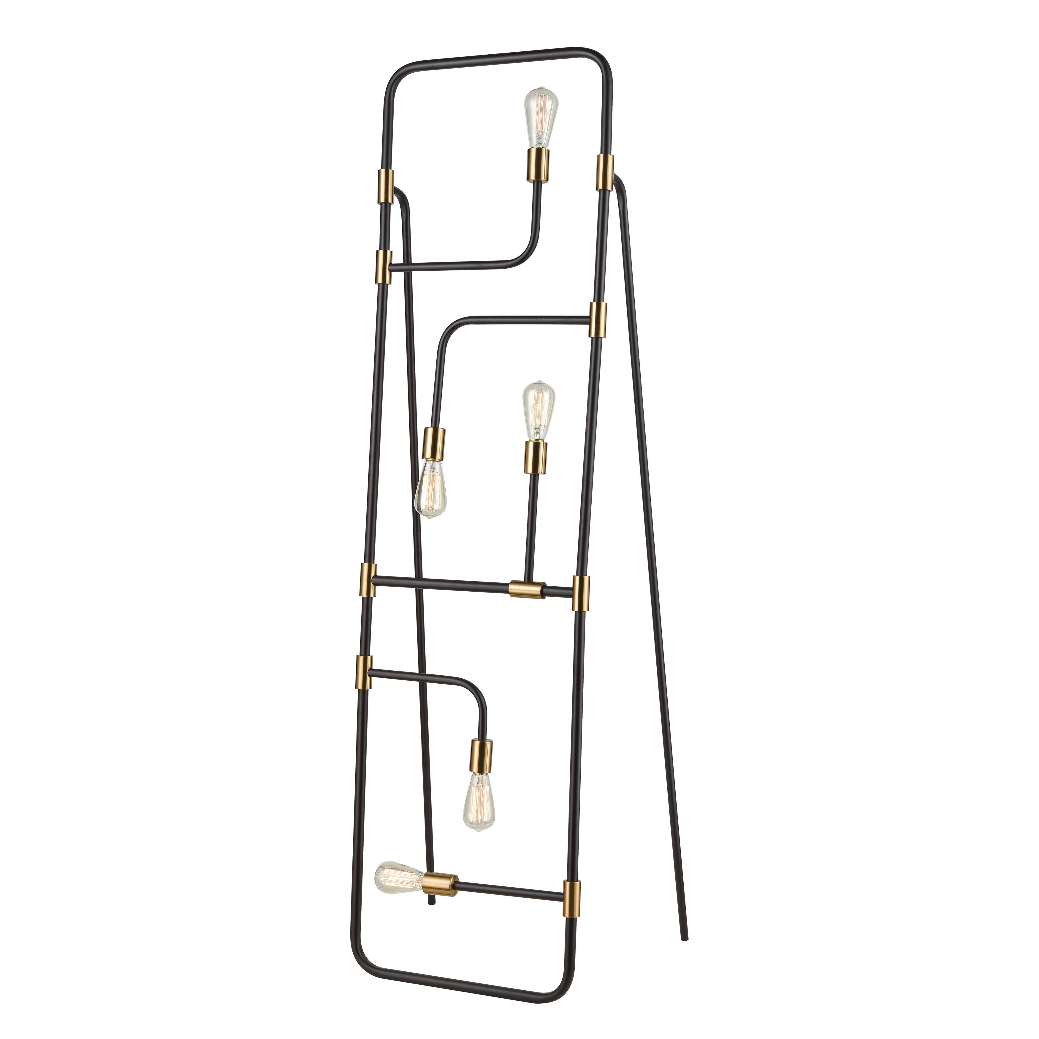 Think Tank 64'' High 5-Light Floor Lamp - Black - 64 inch H