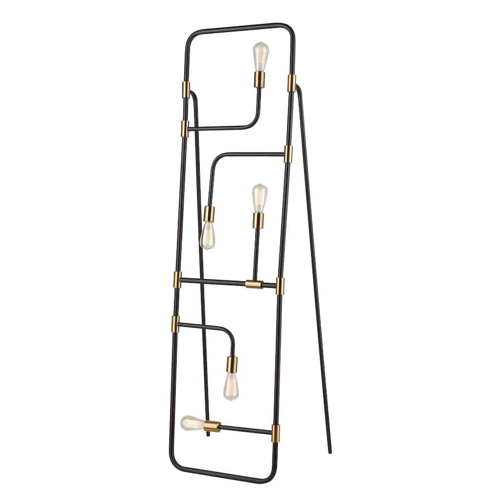 Think Tank 64'' High 5-Light Floor Lamp - Black - 64 inch H